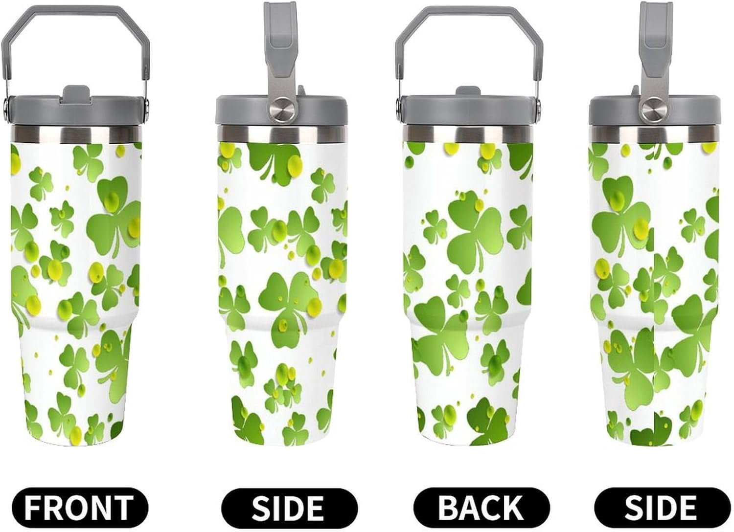 30 Oz Tumbler with Handle And Straw Lid/Leak-Proof Insulated Stainless Steel Water Bottle Travel Mug Gifts for Women Men Her