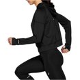 thumbnail image 3 of ASICS Womens Thermopolis 1/2 Zip Hooded Basic T-Shirt, Black, X-Small, 3 of 5