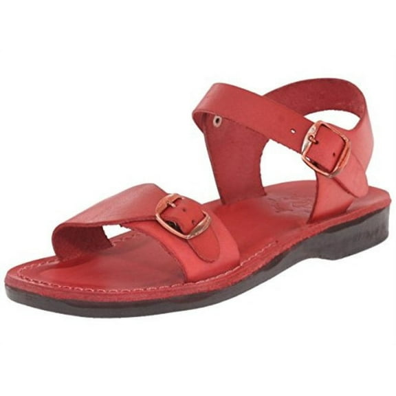 Jerusalem Sandals Women's The Original Rubber Gladiator, Red, Size 10.0