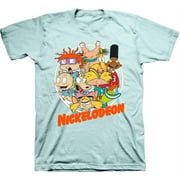 Mens Nickelodeon 90s Throwback Shirt - Retro Nick Group tee - Classic Nick Graphic T-Shirt (Celadon, XX-Large)