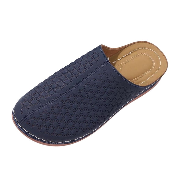 ShiShine Womens Cutout Closed Toe Mules Casual Slip On Clogs Comfortable Summer Anti Slip Walking Wedge Sandals