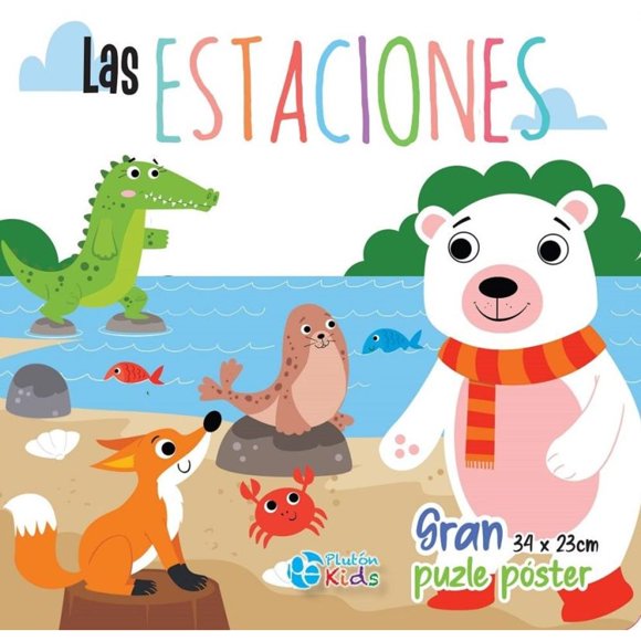 Libro Las Estaciones. Puzle Poster Tapa Blanda, Autor Pluton Kids, Editorial Pluton Kids