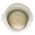 thumbnail image 6 of LR Home Woven Round Jute 19" Storage Basket with Handles, Blue/White Stripe, 6 of 8