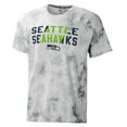 thumbnail image 2 of Men's MSX by Michael Strahan Gray Seattle Seahawks Resolution Tie-Dye Raglan T-Shirt, 2 of 3