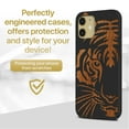 thumbnail image 2 of Case Yard Wooden Case for iPhone-11 Soft TPU Silicone cover Slim Fit Shockproof Wood Protective Phone Cover for Girls Boys Men and Women Supports Wireless Charging Tiger Design, 2 of 7