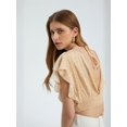 thumbnail image 4 of Floral V Neck Tie Side Crop Top, 4 of 5