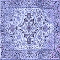 thumbnail image 1 of Ahgly Company Indoor Square Medallion Blue Traditional Area Rugs, 6' Square, 1 of 4