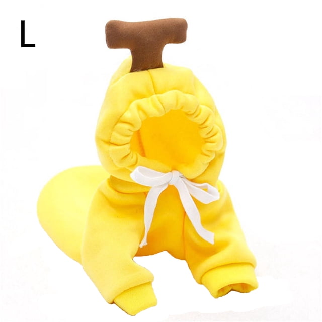 Fiudx Abrigo de Frutas para Perros, Sudadera Polar Cálida, Diseño Amarillo Brillante, Elegante y Cómodo, para Mascotas Pequeñas y Medianas, Moda de Invierno, Tallas Xs-Xxl, Ropa de Invierno Acogedora