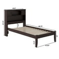 thumbnail image 5 of Leo & Lacey Solid Wood Twin XL Platform Bed with USB Charger in Espresso, 5 of 5