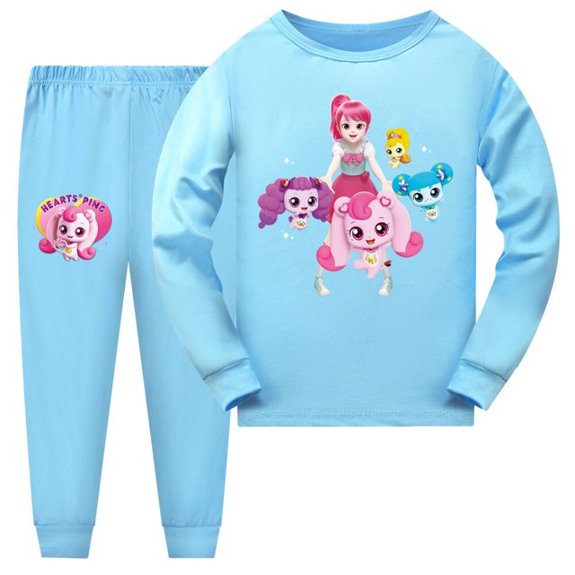 Juego de pijamas de manga larga para niños Catch Teenieping, camisa y pantalones para niños pequeños, ropa de dormir para niñas de 8 años 4T zhangyuxiang LED