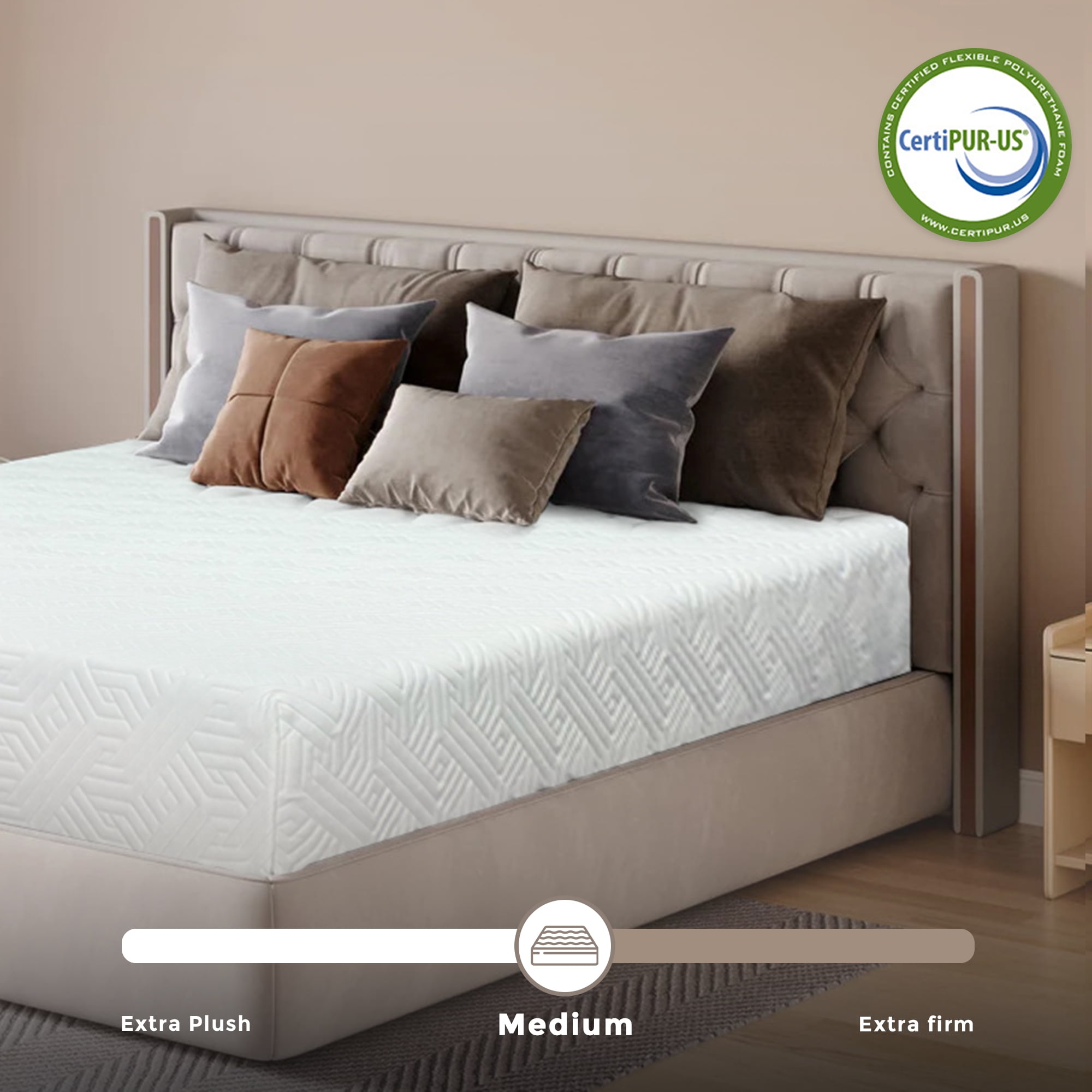 ViscoLogic Supreme 9" Twin Tight Top Firm Comfort Cooler Sleep Breathable Foam Mattress in a Box