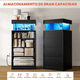 thumbnail image 5 of Buró Cajonera de 4 cajones - Estación De Carga 2 USB + Tipo C y 2 Enchufes AC. - Doble Repisa para almacenamiento - Organizador con cajonera para Ropa - Luces Led RGB., 5 of 5