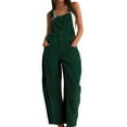 thumbnail image 2 of Pyhlmscde Corduroy Overalls for Women Barrel Wide Leg Bib Corduroy Pants Women Adjustable Romper Jumpsuit with Pockets, Coveralls for Women, Womens Coveralls, Women Rompers Summer, 2 of 5