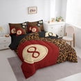 thumbnail image 2 of Castle Fairy Red Billiards Twin Bedding 7-Piece, Vintage Leopard Print Bedding Comforter Set, Brown Black,Black Reversible, 2 of 7