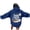 Blue, variant on Womens Hoodies Oversized Cute Graphic Letter Print Long Sleeve Drawstring Pullover Tops Stylish Loose Fit Comfy Sweatshirts