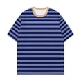thumbnail image 4 of T-shirt Rayé pour Femmes 2026 Été Tendance Manches Courtes Col Rond Confortable Léger, 4 of 4
