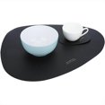thumbnail image 4 of Nordic Triangular Leather Placemat, Heat Insulation, Non-slip, Waterproof (Black), 4 of 4