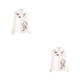 thumbnail image 3 of Qarigey Camisas de mujer Tallas grandes Camisa blanca Flor de manga larga Botonadura elegante Fiesta de negocios Blusa deportiva M M,1522 Blanco 2piezas, 3 of 6