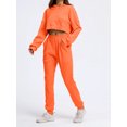 thumbnail image 3 of Women's Loose Hooded Sports Guard Fashion Running Solid Color Fitness Clothes Long-Sleeved Yoga Suit WERSEON Modelo, 3 of 6