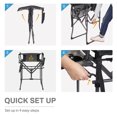 thumbnail image 4 of EVER ADVANCED Portable Tall Directors Chair 30.7" Seat Height, Folding Camping Chair Bar height for Makeup Artist with Side Table and Storage Pocket Supports 350 lbs, Black, 4 of 8
