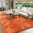 thumbnail image 3 of Janvonne 8x10 Fluffy Area Rugs for Living Room Bedroom,Soft Plush Fuzzy Shaggy Modern Rug for Kids Girls Boys Room Decor, Home Decor Aesthetic, Tie-dye Orange, 3 of 8