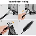 thumbnail image 5 of SAN LIKE Fishing Net for Fish Folded Landing Nets with Telescopic Rod Handle Durable Rubber Coated Collapsible Net Fly Fishing Net Easy to Catch and Release Saltwater and Freshwater Use, 5 of 9