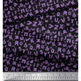 thumbnail image 2 of Soimoi Purple Rayon Fabric Alphabet Text Print Fabric by the Yard 42 Inch Wide, 2 of 3