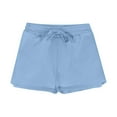 thumbnail image 3 of Tween Girl Comfy Shorts on Clearance Girls Flowy Shorts 2 in 1 Preppy Shorts Drawstring Elastic Waisted Cheer Athletic Gym Casual Short Pants New Blue 12 Years, 3 of 8