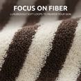 thumbnail image 3 of Unique Bargains Striped Cotton Ultra Plush Quick Dry Hand Towels Brown 2pcs 29" x 13", 3 of 8