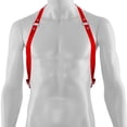 thumbnail image 6 of YVNAURA Men Women Punk Leather Harness Belt Adjustable Goth Body Chain Waist Belt with Buckled Straps Alternative Rock Clothing Accessory for Party Rave Halloween Cosplay Festival Gift, Red,One Size, 6 of 8