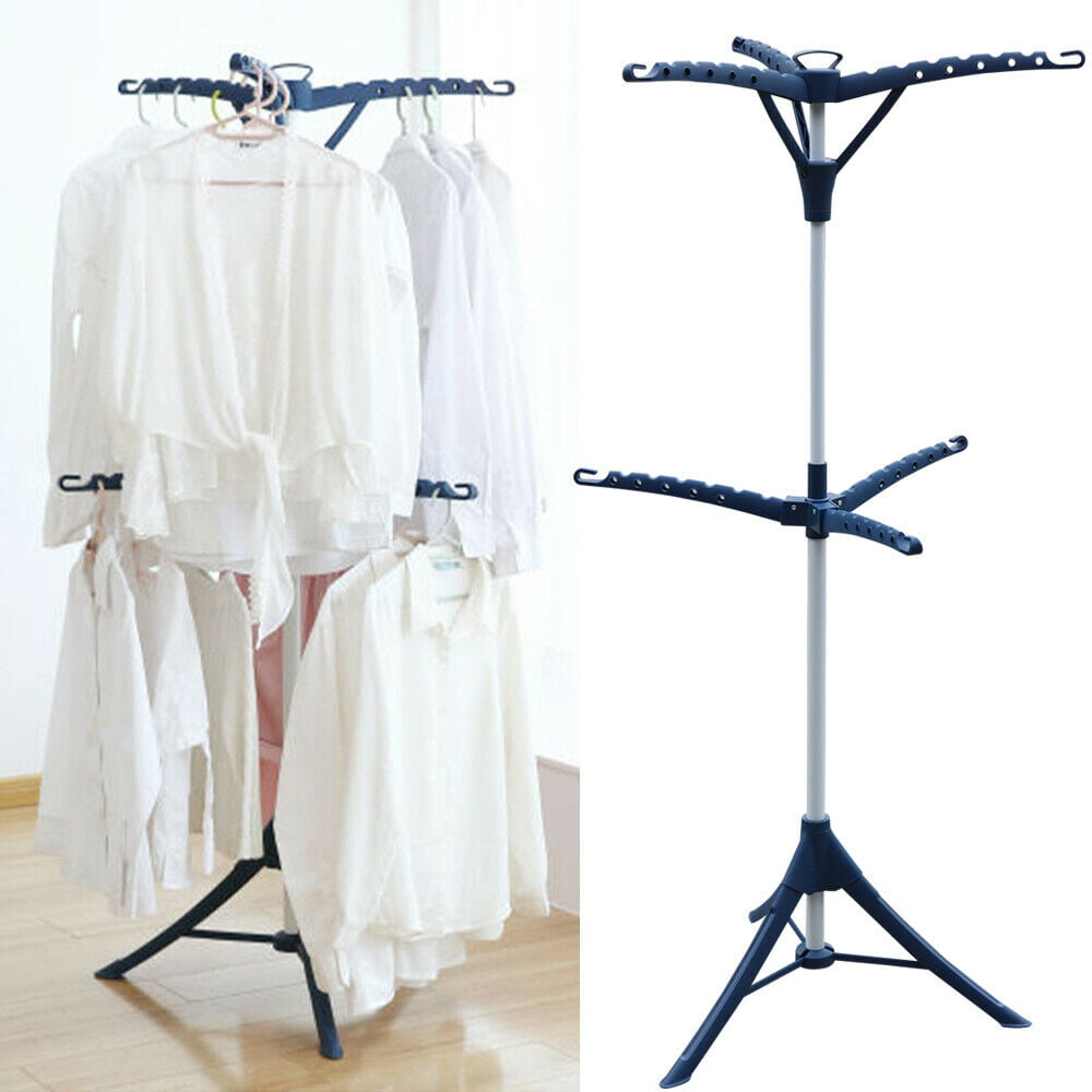 2-Tier Three Arms Tripod Garment Rack Air-Dryi Perfect for Laundry Ironing 