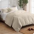 thumbnail image 2 of Bare Home  Soft Hypoallergenic Microfiber Duvet Cover and Sham Set Sand King - Cal King 3 Piece, 2 of 5