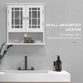thumbnail image 4 of kleankin Armoire de Salle de Bain Murale Moderne, Organisateur de Rangement, Blanc, 4 of 10