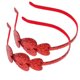 thumbnail image 1 of EeaseMX 2 diademas para niños con diseño de corazón de lentejuelas rojas brillantes para decoración, 1 of 7