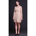 thumbnail image 2 of Bimba Pink Leaves & Mallard Duck Bird Floral Print Button Down Long Sleeve Midi Dress Women Clothing-Medium, 2 of 7