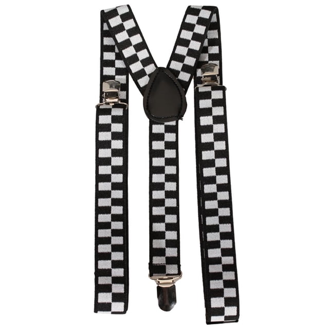 Tirantes con clip Yuyangstore Patrón Blanco y Negro