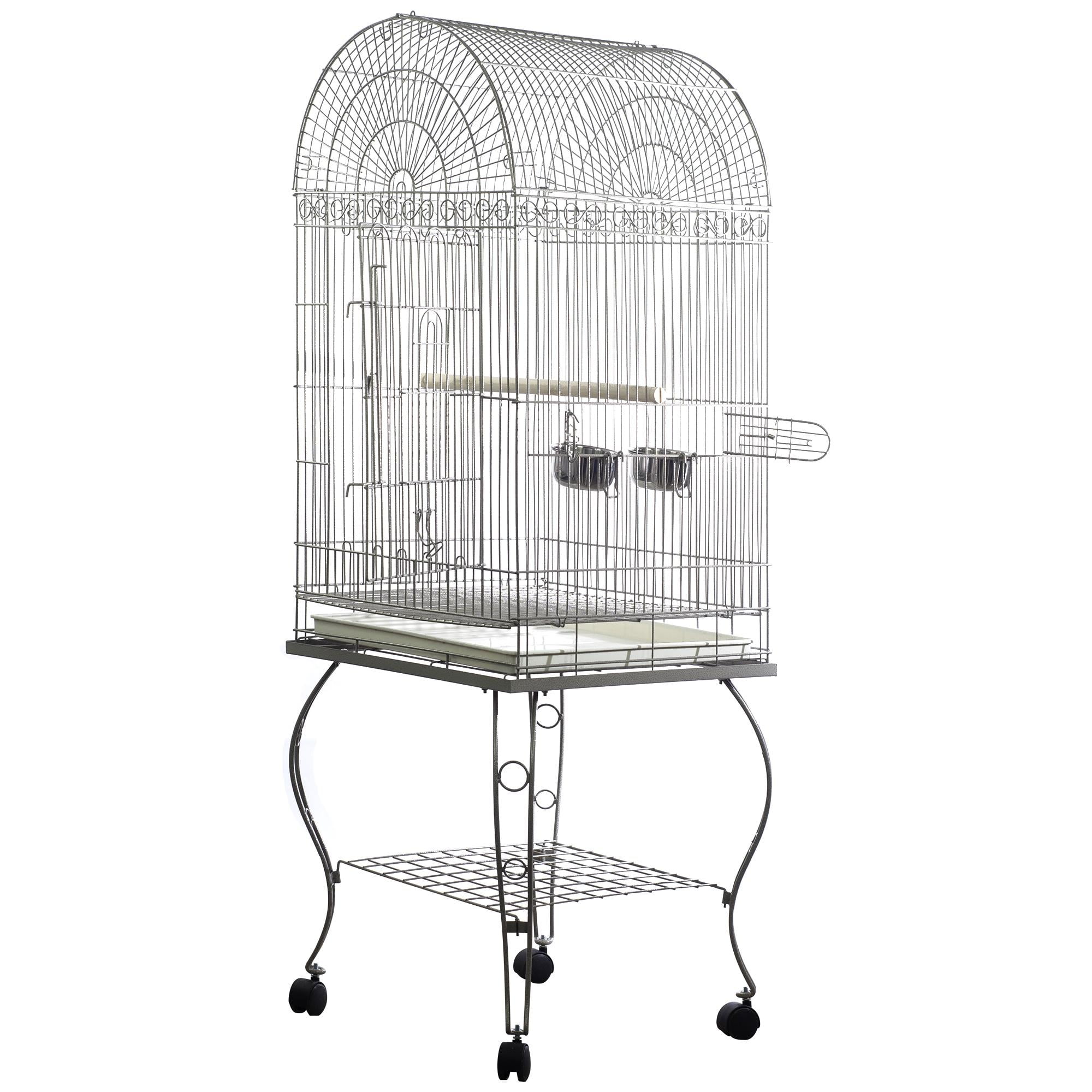 A&E Cage Co Dome Top Bird Cage - Platinum