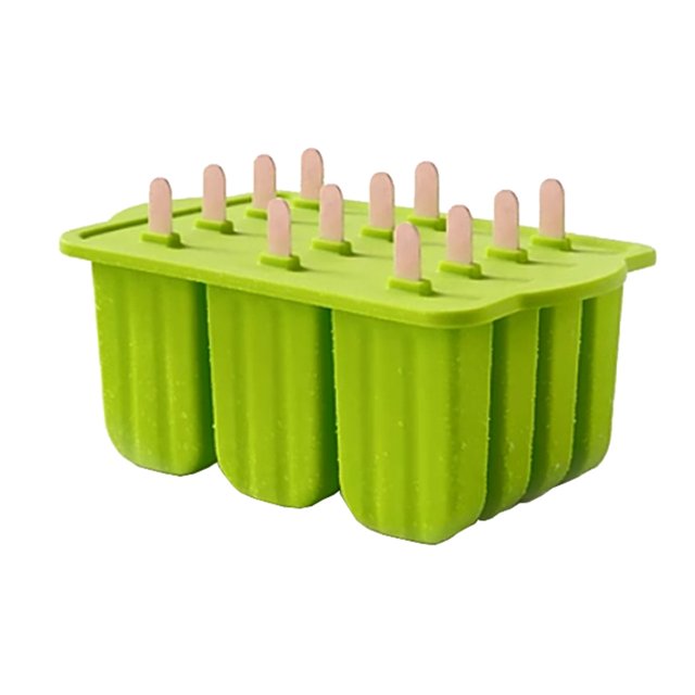 Popsicles Molds, 12 Pieces Silicone Popsicle Maker Molds Food Grade Ice Molds With Ice Cream- 50 Popsicle Sticks