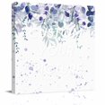 thumbnail image 2 of Purple Botanical Wall Art Painting on Canvas, Spring Weeping Eucalyptus Leaves Canvas Art Home Prints Wall Art Framed Modern Artwork for Living Room Bedroom Wall Decor 8x8in, 2 of 9