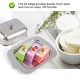 thumbnail image 4 of Luxious Stainless Steel Butter Dish Box Container Shiny Cheese Server Storage Keeper Tray with Easy, 4 of 5