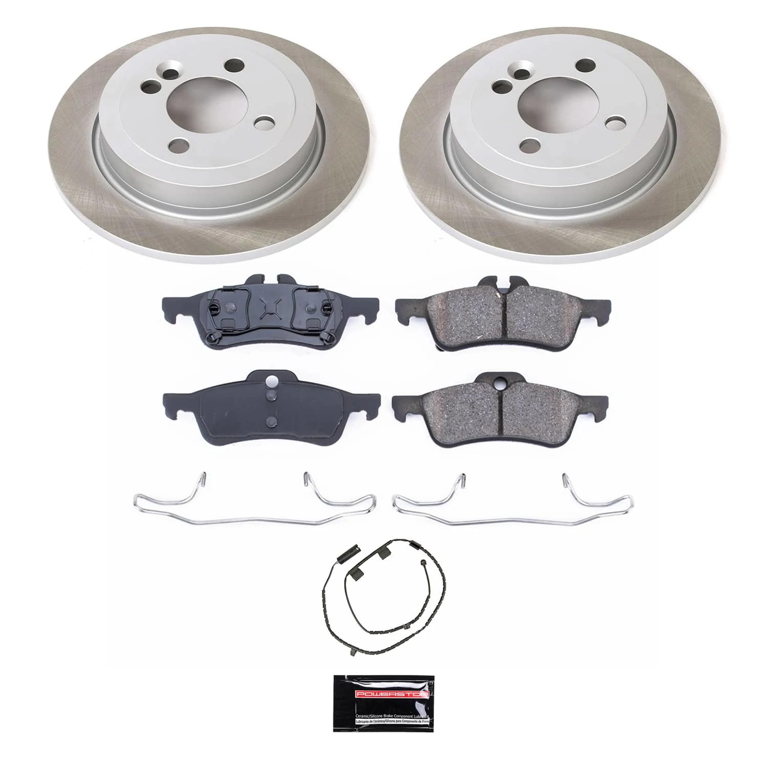 PowerStop Rear Semi-Coated Rotor and Low-Dust Ceramic Brake Pad Kit SC6280