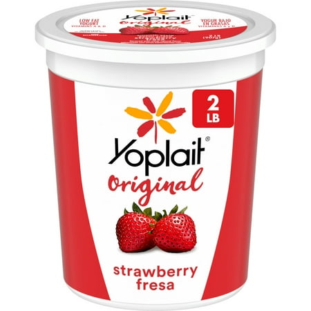 Yoplait Original Smooth Style Strawberry Flavored Low Fat Yogurt Tub, 32 oz