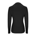 thumbnail image 4 of Nxznwn Womens Polo Shirts Long Sleeve Business Casual Tops Collared V Neck Ribbed Knit Sweater Slim Fit Basic Blouses, 4 of 5