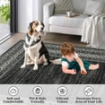 thumbnail image 5 of Funslane 9'x12' Area Rug, Modern Bordered Washable  Rugs Soft Foldable Accent Rugs for Indoor Living Room Bedroom, Black, 5 of 7