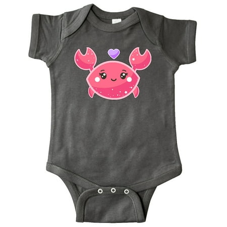 

Inktastic Cute Red Crab with Purple Heart Gift Baby Boy or Baby Girl Bodysuit