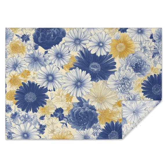 Pioneer Flower Rectangle Tablecloth 60"x84",Waterproof Polyester Rectangle Table Cloth, Wipeable Spillproof Polyester Tablecloth for Dining, Camping, Indoor and Outdoor