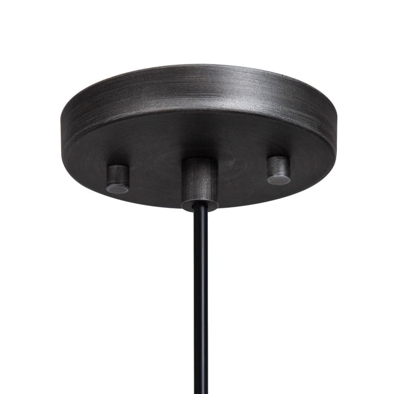 LNC Prosody Industrial Cage Pendant Light in Brushed Silver, Adjustable Hanging Fixture