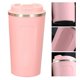 thumbnail image 2 of Taza de viaje de café Taza aislada de doble pared de acero inoxidable 304 de grado alimenticio para bebidas frías y calientes 510 ml rosa, 2 of 12