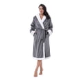 thumbnail image 4 of Women's Sherpa Bathrobe, Soft Warm Fleece Long Robe, Shawl Collar, Comfy, Full Length, 4 of 6