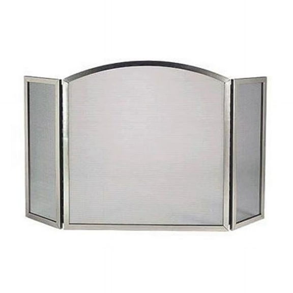 3 Fold Center Arched Screen, Satin Nickel